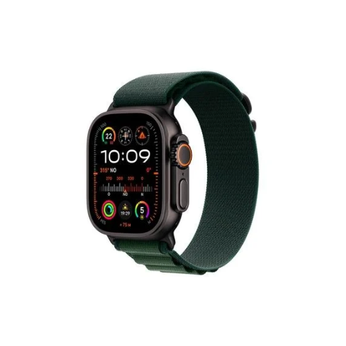 Apple Watch Ultra 2 Preto com Pulseira Alpine Loop Verde | Seminovo